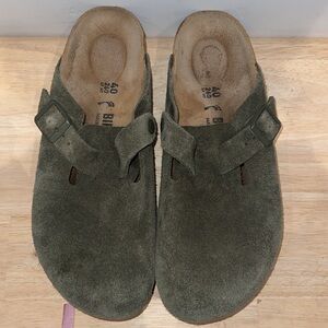 Birkenstock - Boston Thyme Green Suede Size 40 Used in good condition